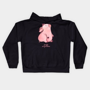 Go Pig or Go Home Kids Hoodie